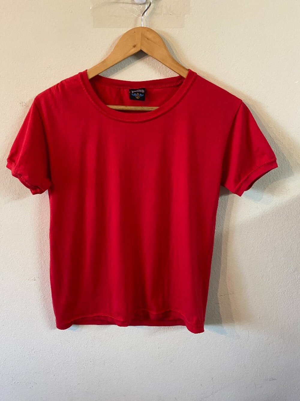 TOMORROW SMALL RED SHORT-SLEEVE CREW NECK T-SHIRT